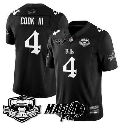BUF Mafia Gothic Vapor Limited Jersey - Farewell Highmark Patch - All Stitched