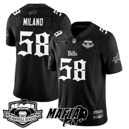 BUF Mafia Gothic Vapor Limited Jersey - Farewell Highmark Patch - All Stitched