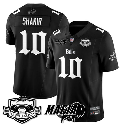 BUF Mafia Gothic Vapor Limited Jersey - Farewell Highmark Patch - All Stitched