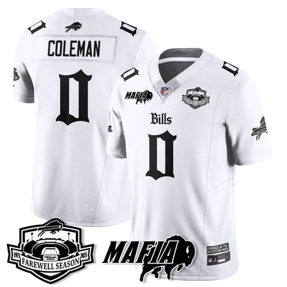 BUF Mafia Gothic Vapor Limited Jersey - Farewell Highmark Patch - All Stitched