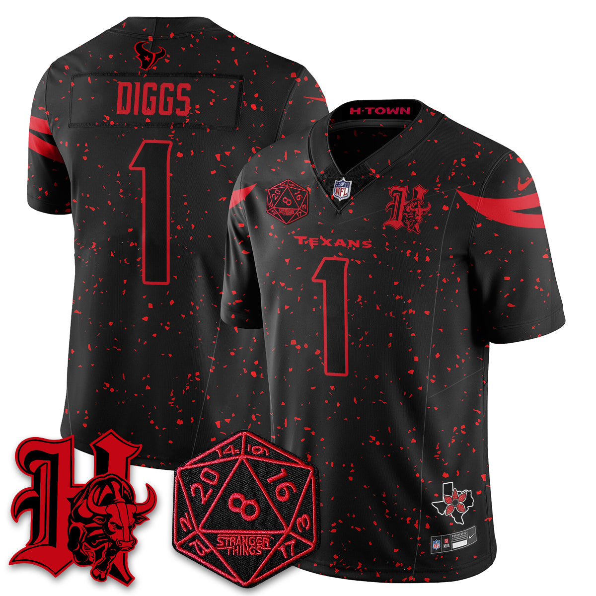 HOU 'Stranger Things Edition' Vapor Limited Jersey - All Stitched