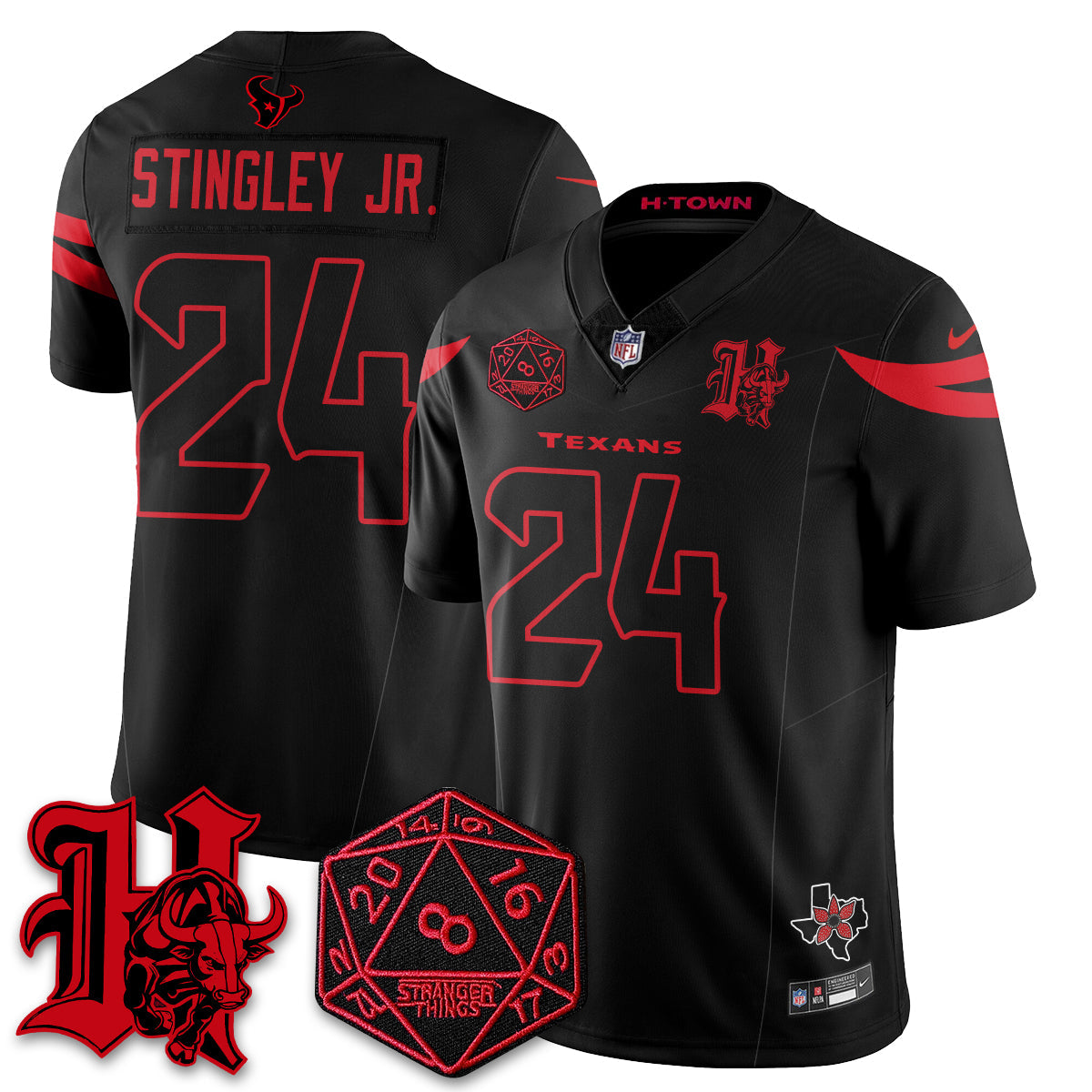 HOU 'Stranger Things Edition' Vapor Limited Jersey - All Stitched