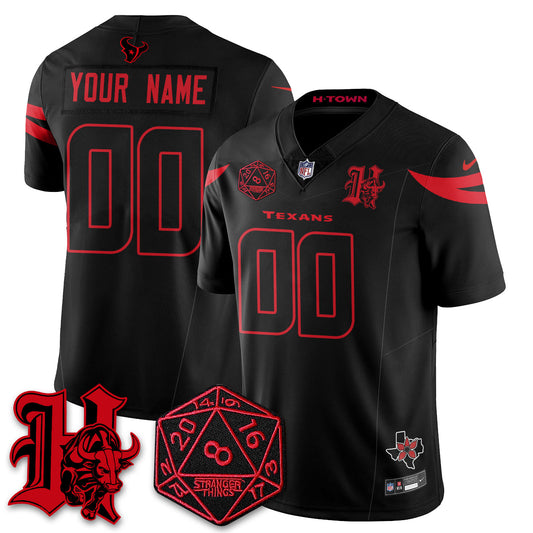 Custom HOU 'Stranger Things Edition' Vapor Limited Jersey - All Stitched
