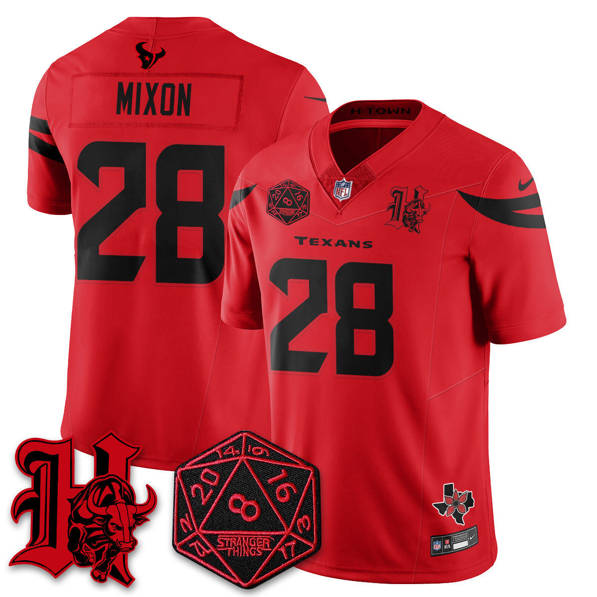 HOU 'Stranger Things Edition' Vapor Limited Jersey - All Stitched