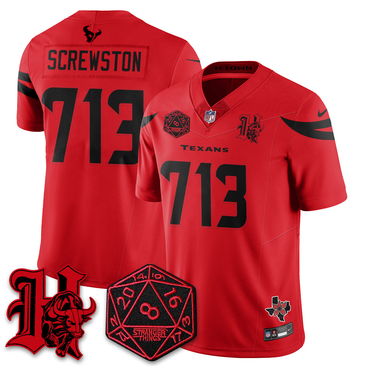 HOU 'Stranger Things Edition' Vapor Limited Jersey - All Stitched