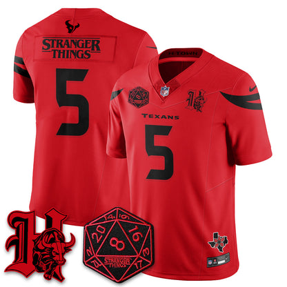 HOU 'Stranger Things Edition' Vapor Limited Jersey - All Stitched