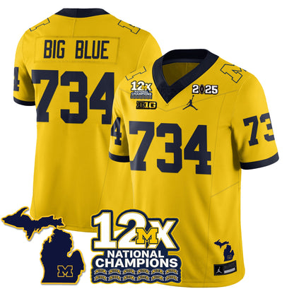 MICH 12x-Time National Champions Vapor Limited Football Jersey