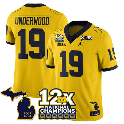 MICH 12x-Time National Champions Vapor Limited Football Jersey