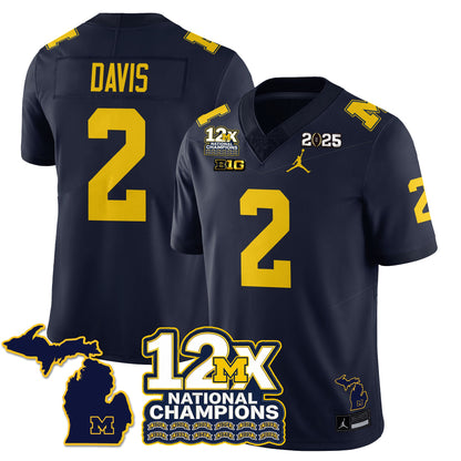 MICH 12x-Time National Champions Vapor Limited Football Jersey