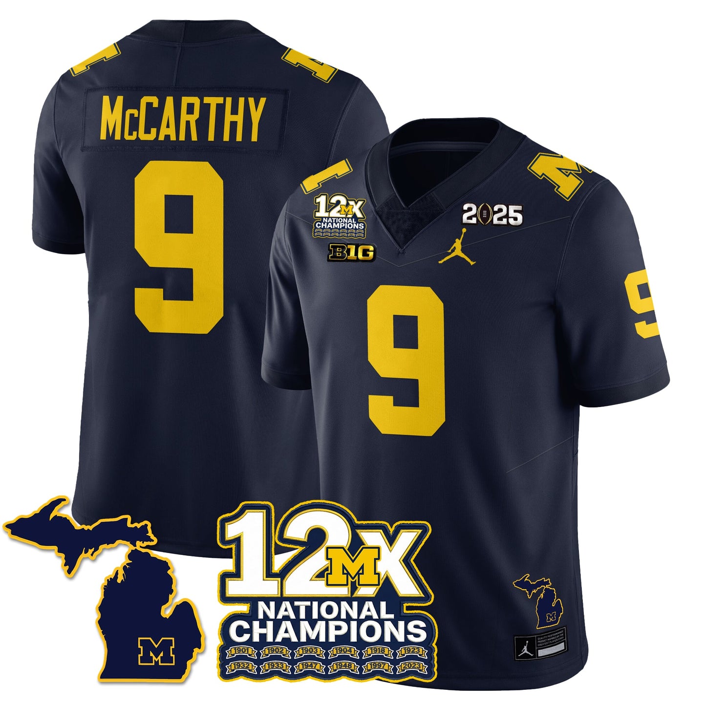 MICH 12x-Time National Champions Vapor Limited Football Jersey