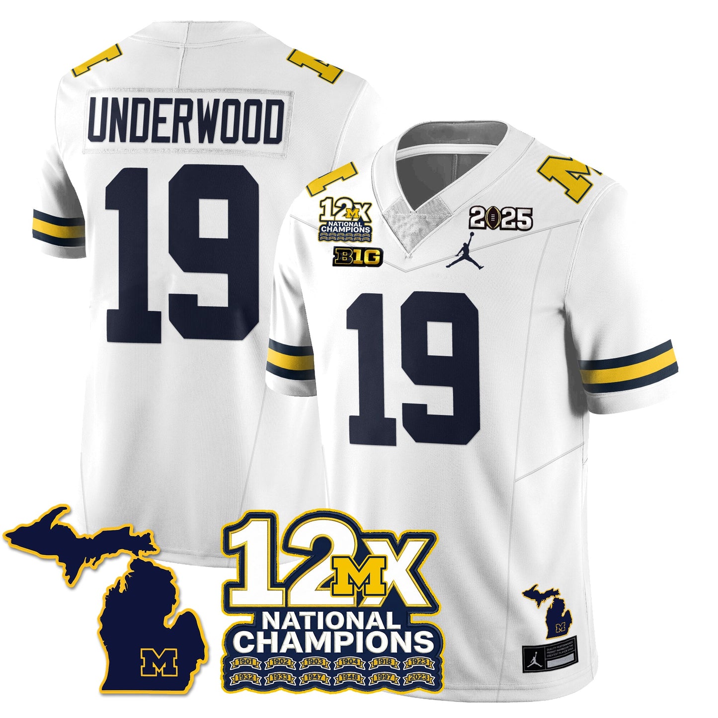 MICH 12x-Time National Champions Vapor Limited Football Jersey