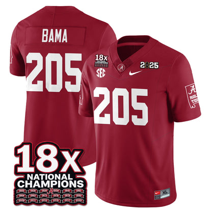 BAMA 18x-Time National Champions Vapor Limited Football Jersey - All Stitched