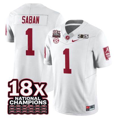 BAMA 18x-Time National Champions Vapor Limited Football Jersey - All Stitched