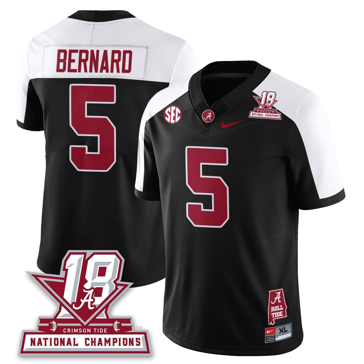 BAMA 18x-Time National Champions Vapor Limited Jersey - All Stitched