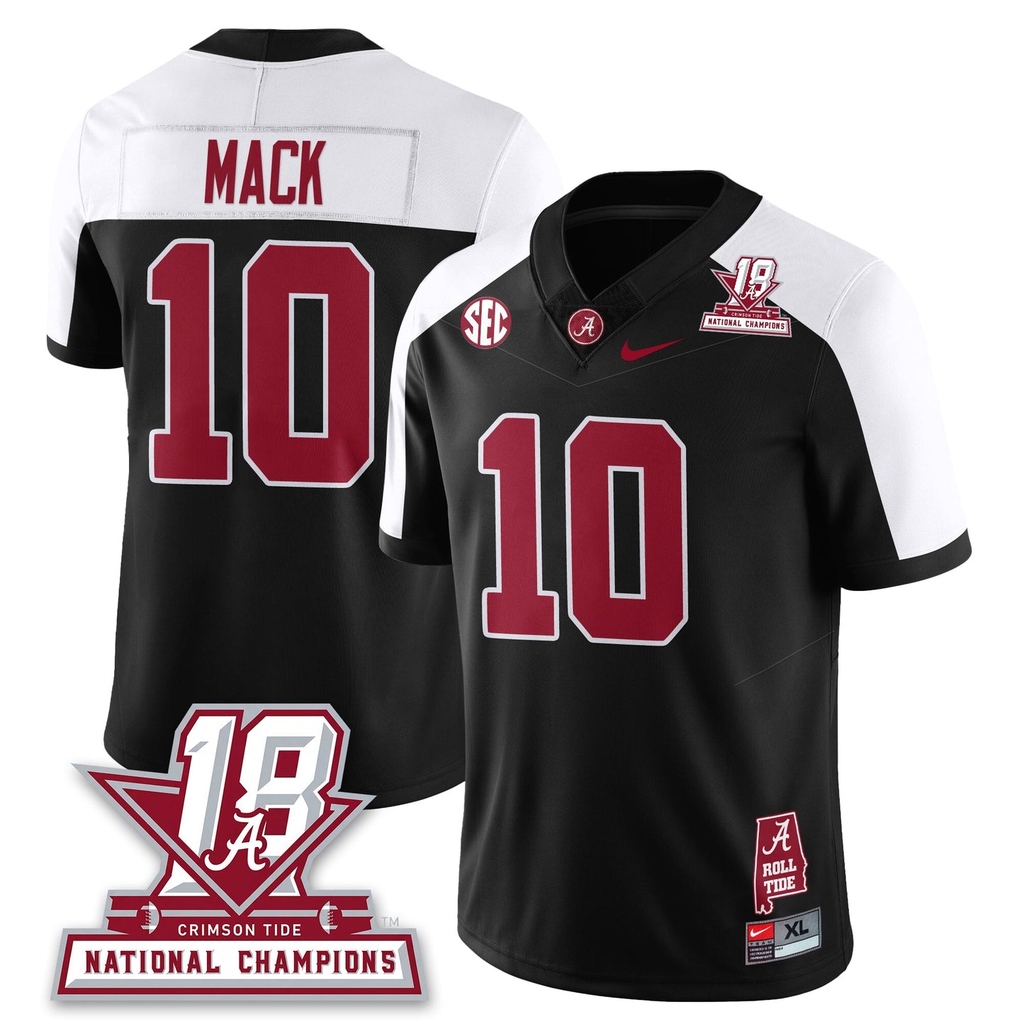 BAMA 18x-Time National Champions Vapor Limited Jersey - All Stitched