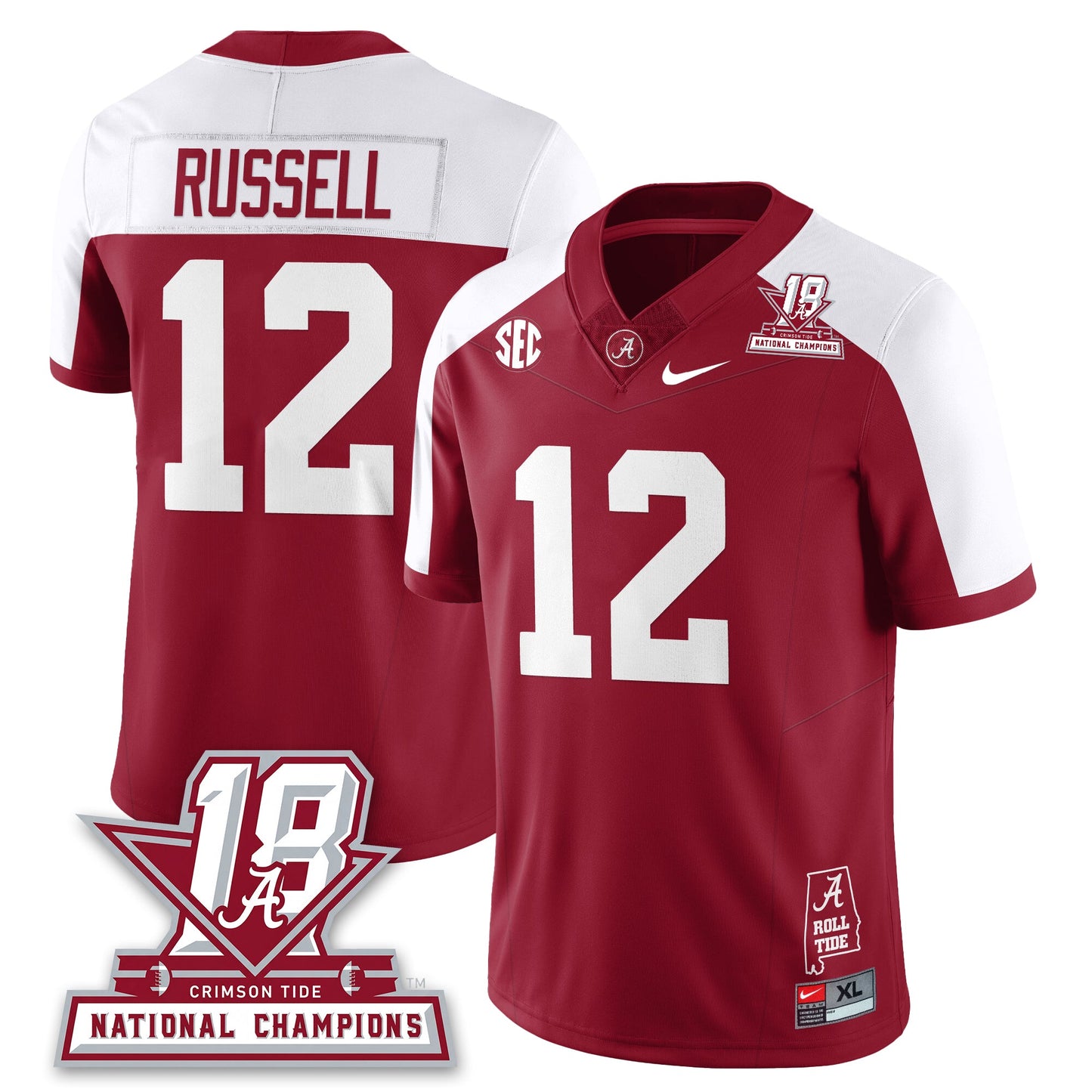 BAMA 18x-Time National Champions Vapor Limited Jersey - All Stitched