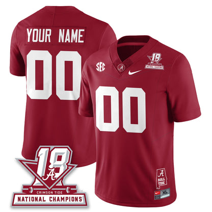 Custom BAMA 18x-Time National Champions Vapor Limited Jersey
