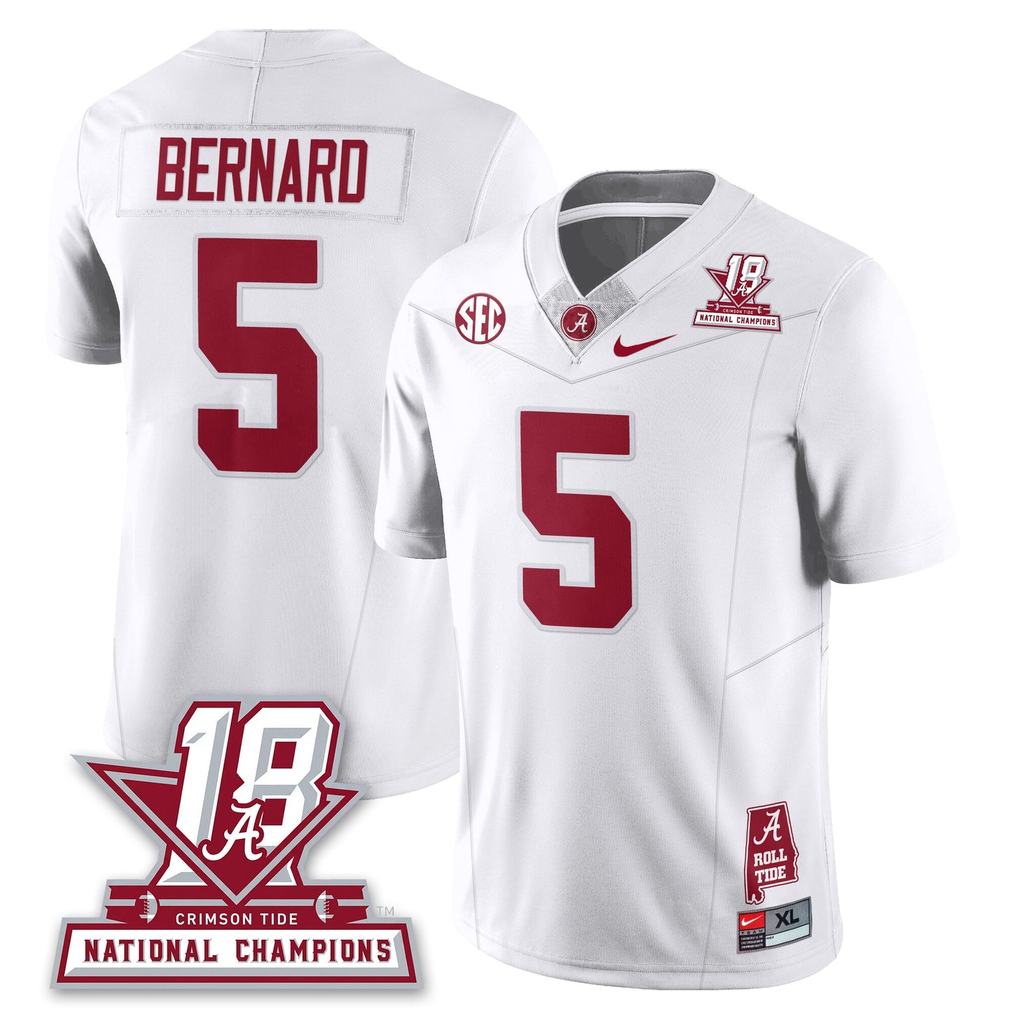 BAMA 18x-Time National Champions Vapor Limited Jersey - All Stitched