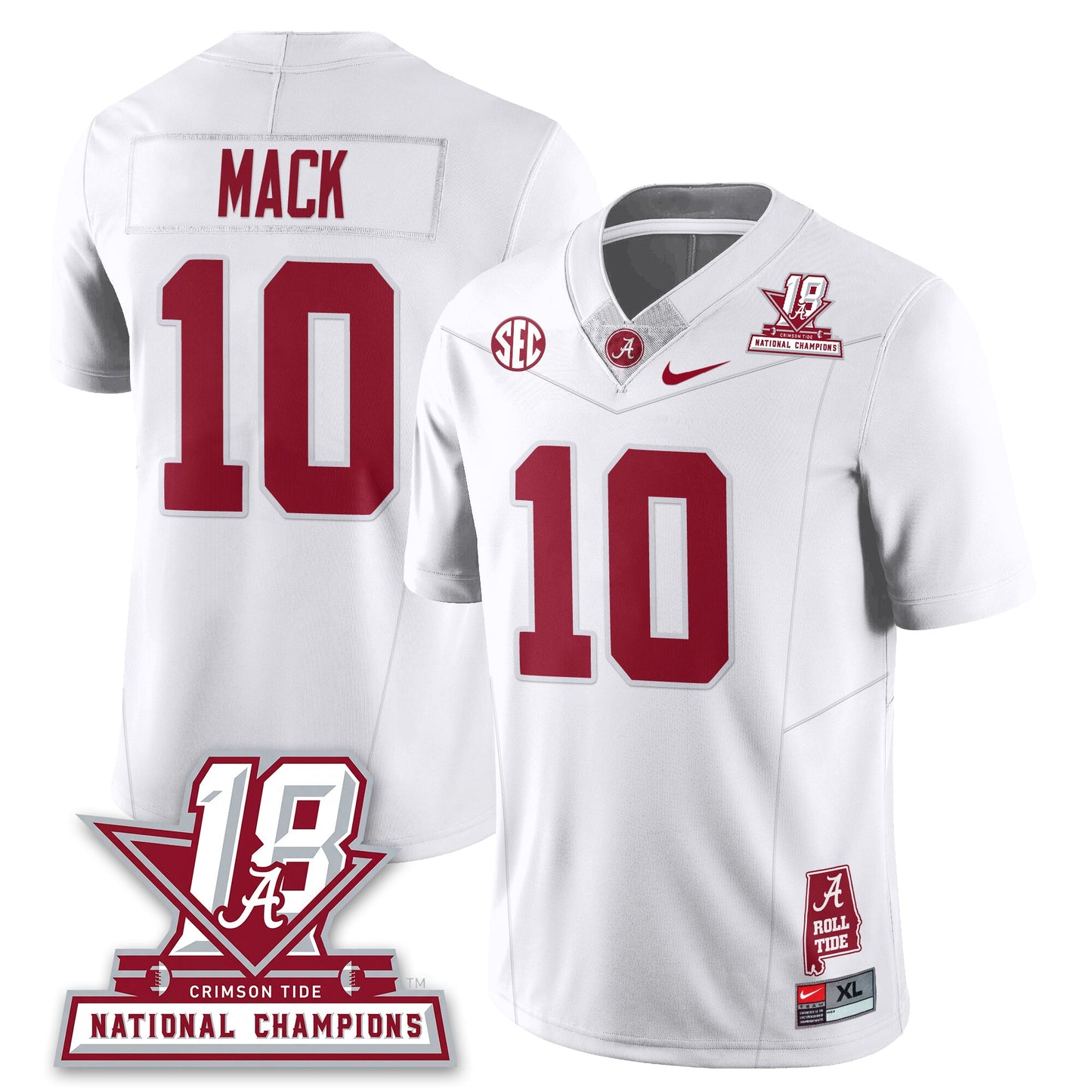 BAMA 18x-Time National Champions Vapor Limited Jersey - All Stitched