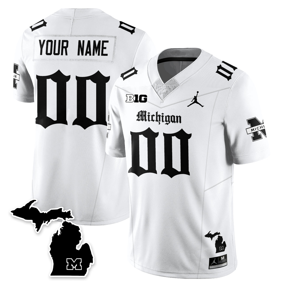 Custom MICH Gothic Vapor Limited Football Jersey