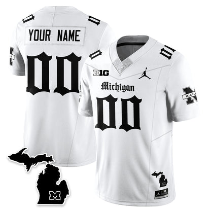 Custom MICH Gothic Vapor Limited Football Jersey