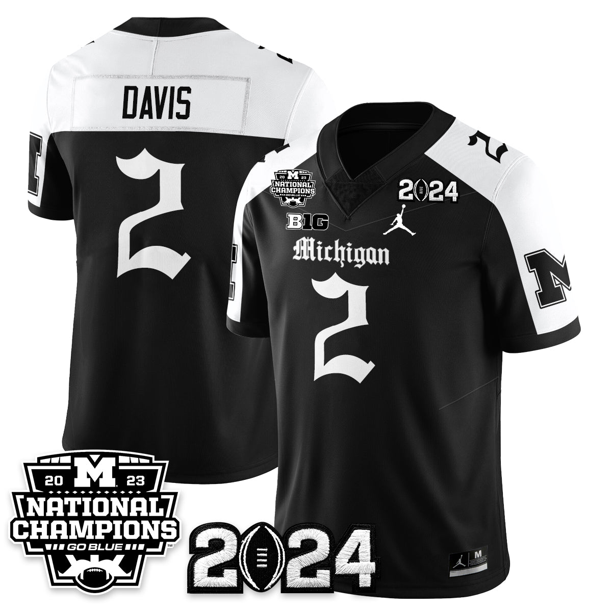 MICH Gothic 2023 National Champions Vapor Limited Football Jersey