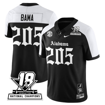 BAMA 18x-Time National Champions Gothic Vapor Limited Jersey - All Stitched