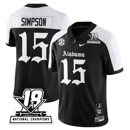 BAMA 18x-Time National Champions Gothic Vapor Limited Jersey - All Stitched