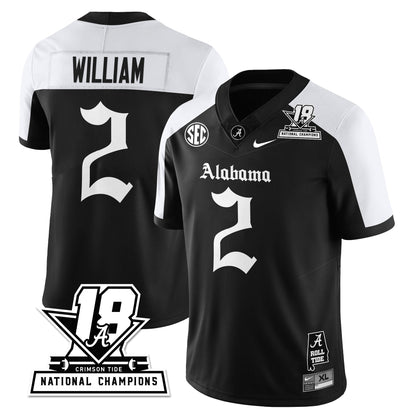 BAMA 18x-Time National Champions Gothic Vapor Limited Jersey - All Stitched