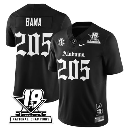 BAMA 18x-Time National Champions Gothic Vapor Limited Jersey - All Stitched