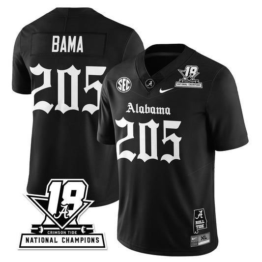 BAMA 18x-Time National Champions Gothic Vapor Limited Jersey - All Stitched