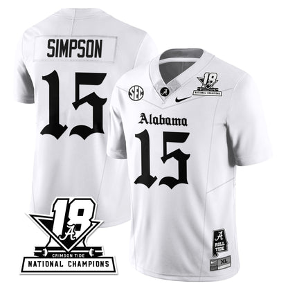 BAMA 18x-Time National Champions Gothic Vapor Limited Jersey - All Stitched
