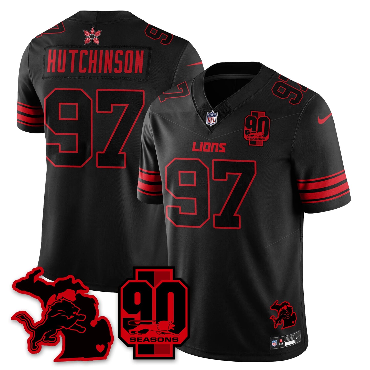 DET 'Stranger Things Edition' Vapor Limited Jersey - All Stitched