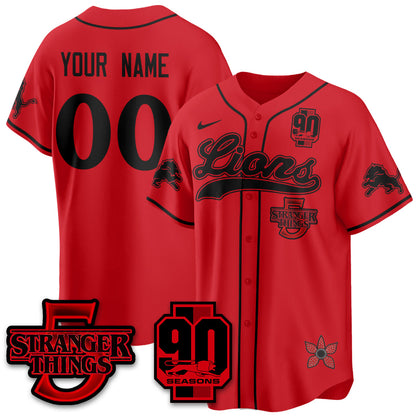 DET 'Stranger Things Edition' Vapor Limited Baseball Custom Jersey - All Stitched