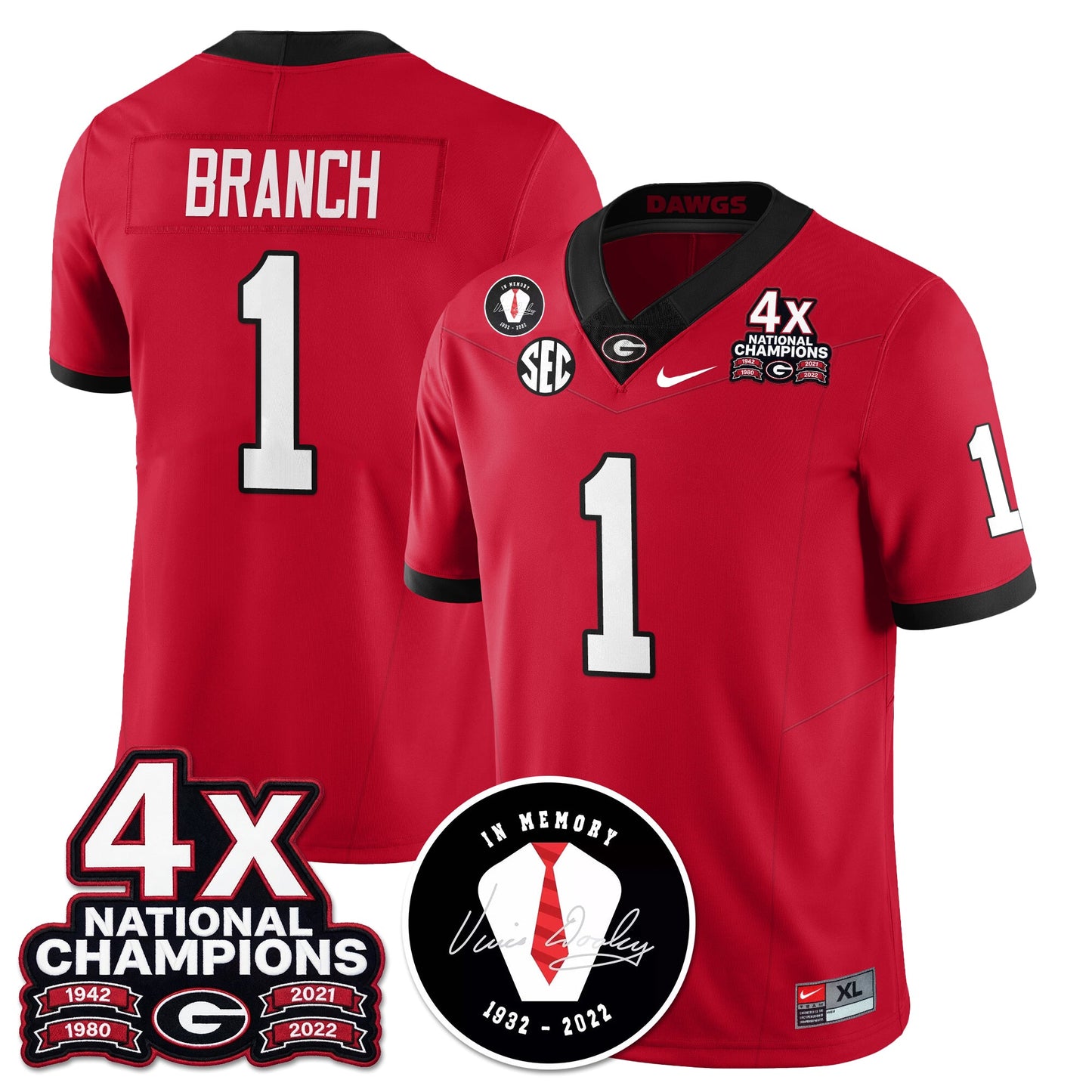 UGA 4x-Time National Champions Vapor Limited Jersey