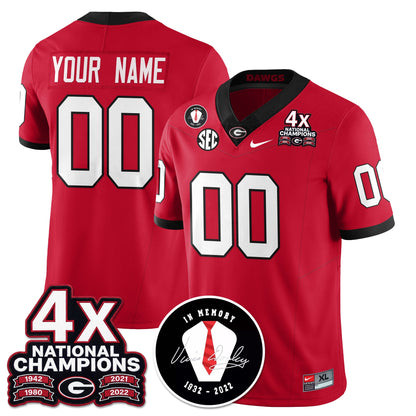 Custom UGA 4x-Time National Champions Vapor Limited Jersey