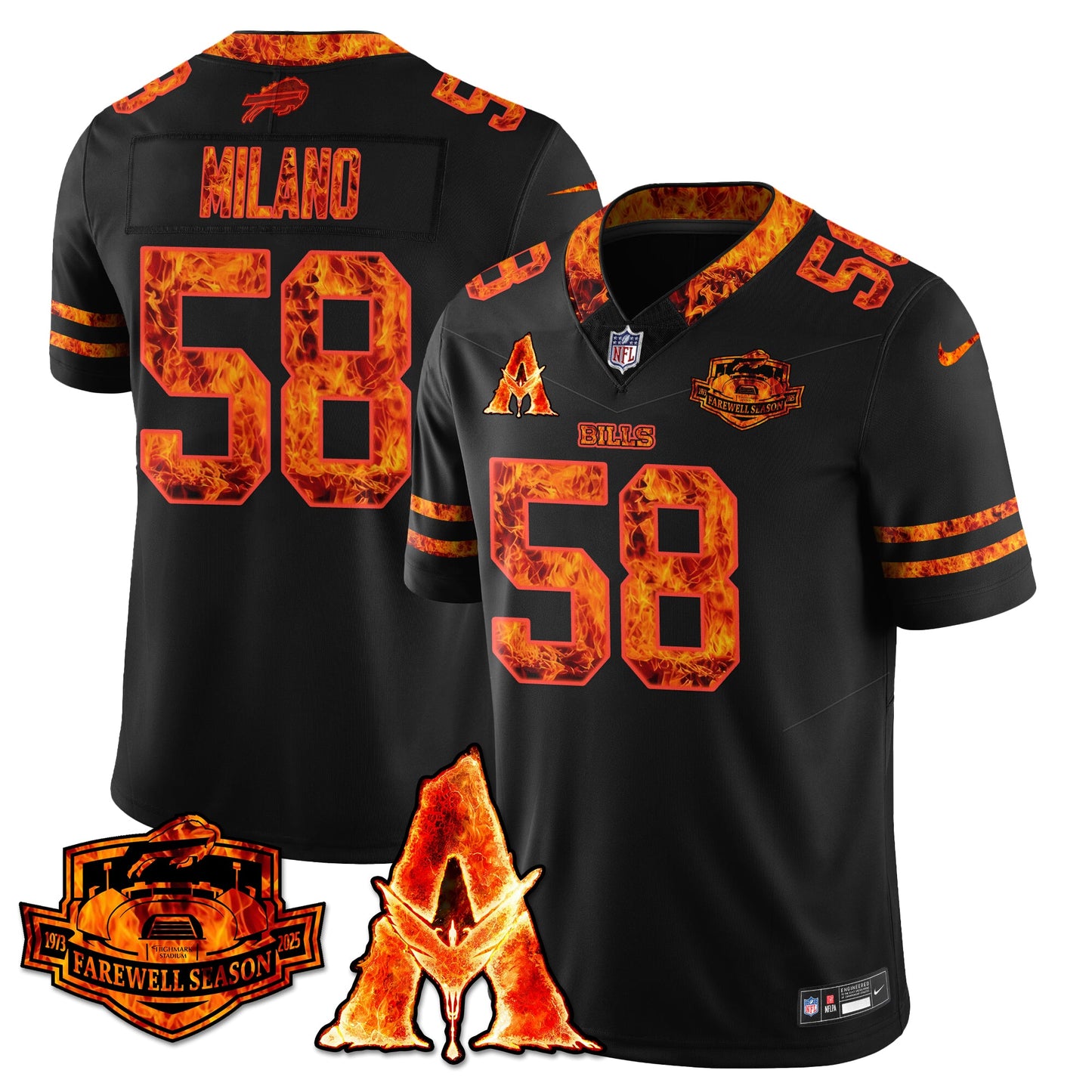 BUF x Avatar 3 Fire and Ash Jersey - Stitched