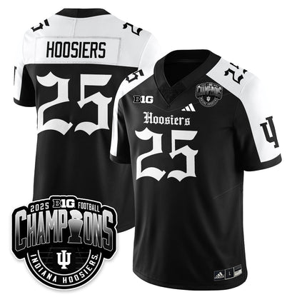 Indiana Hoosiers Gothic Vapor Limited Football Jersey - Big 10 Champions - All Stitched