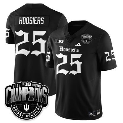 Indiana Hoosiers Gothic Vapor Limited Football Jersey - Big 10 Champions - All Stitched