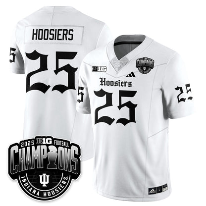Indiana Hoosiers Gothic Vapor Limited Football Jersey - Big 10 Champions - All Stitched
