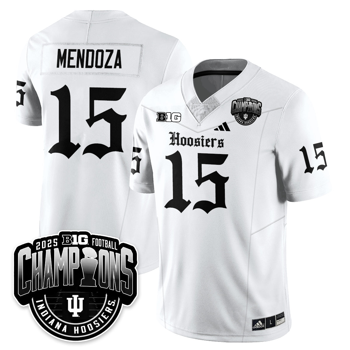 Indiana Hoosiers Gothic Vapor Limited Football Jersey - Big 10 Champions - All Stitched