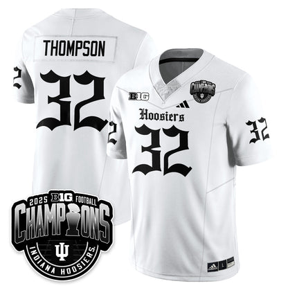 Indiana Hoosiers Gothic Vapor Limited Football Jersey - Big 10 Champions - All Stitched