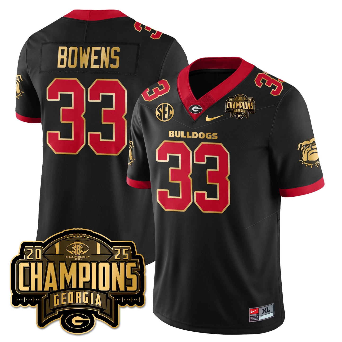 UGA Vapor Limited Jersey - SEC Football Champions - All Stitched