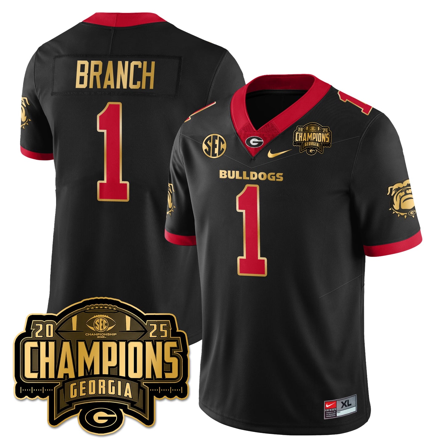 UGA Vapor Limited Jersey - SEC Football Champions - All Stitched