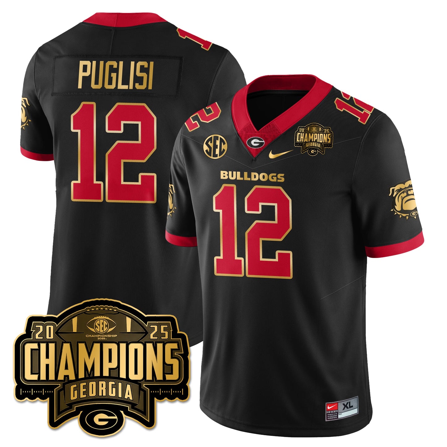 UGA Vapor Limited Jersey - SEC Football Champions - All Stitched