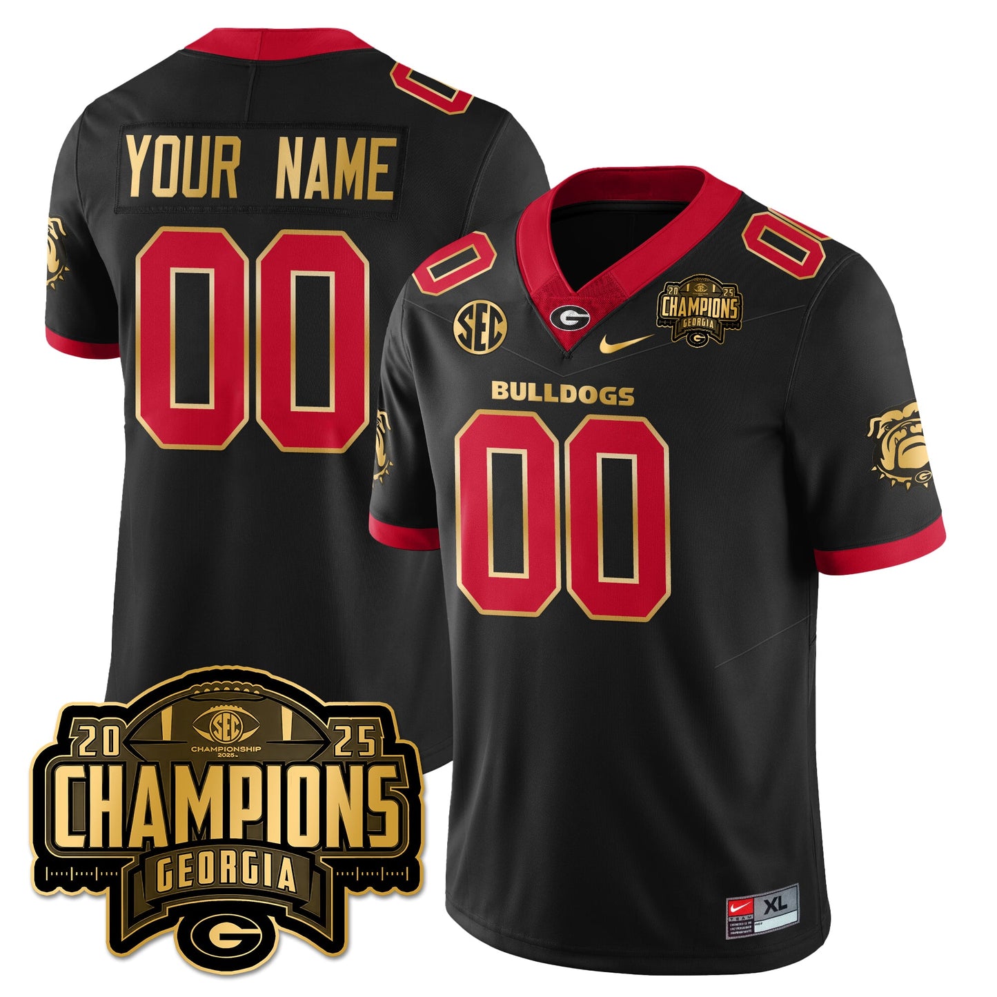 UGA Vapor Limited Jersey - SEC Football Champions - All Stitched