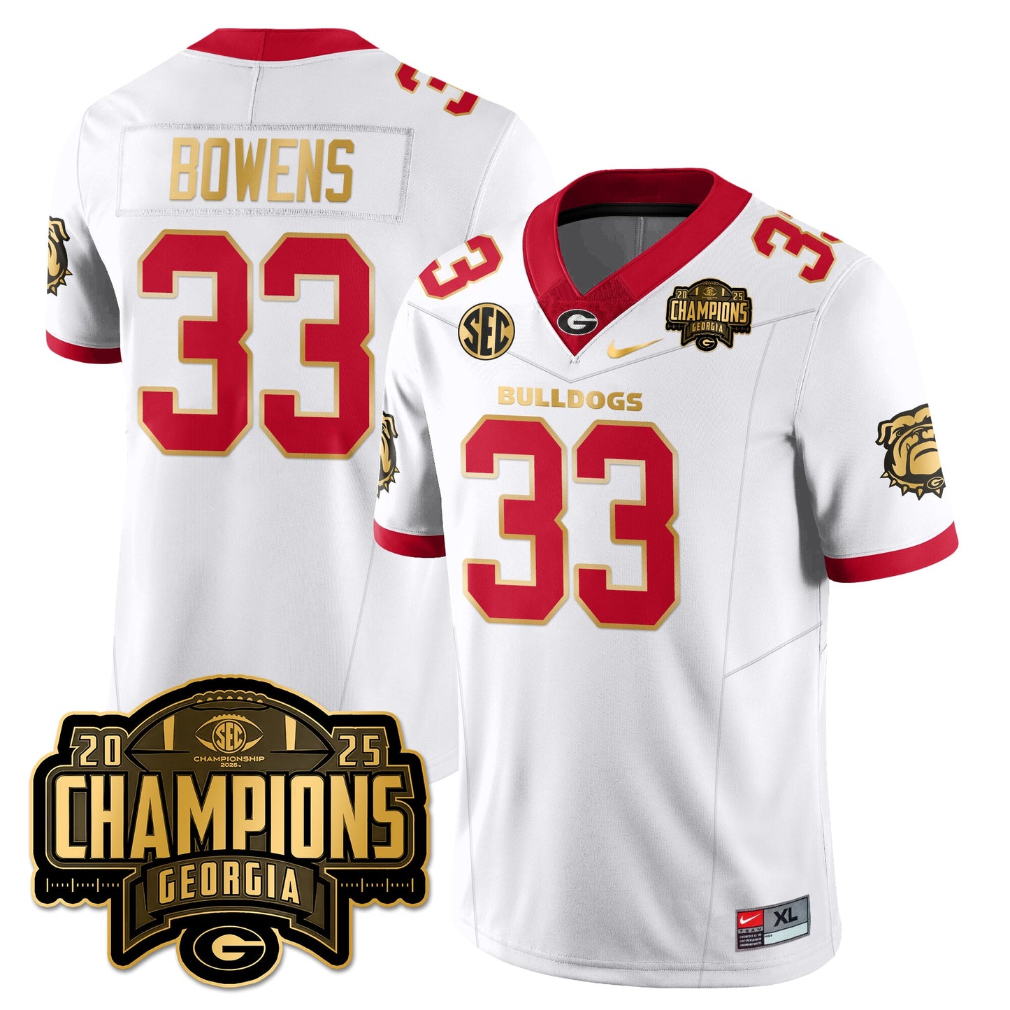 UGA Vapor Limited Jersey - SEC Football Champions - All Stitched