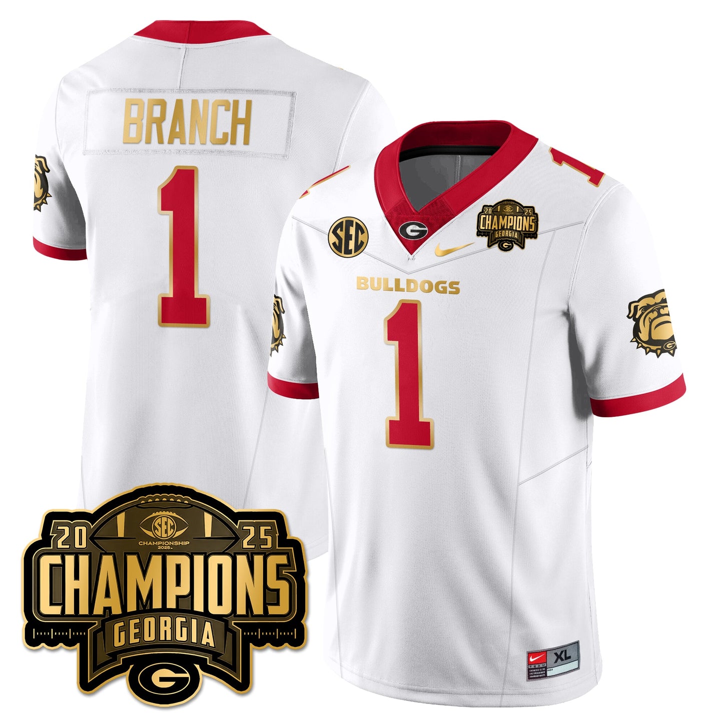 UGA Vapor Limited Jersey - SEC Football Champions - All Stitched