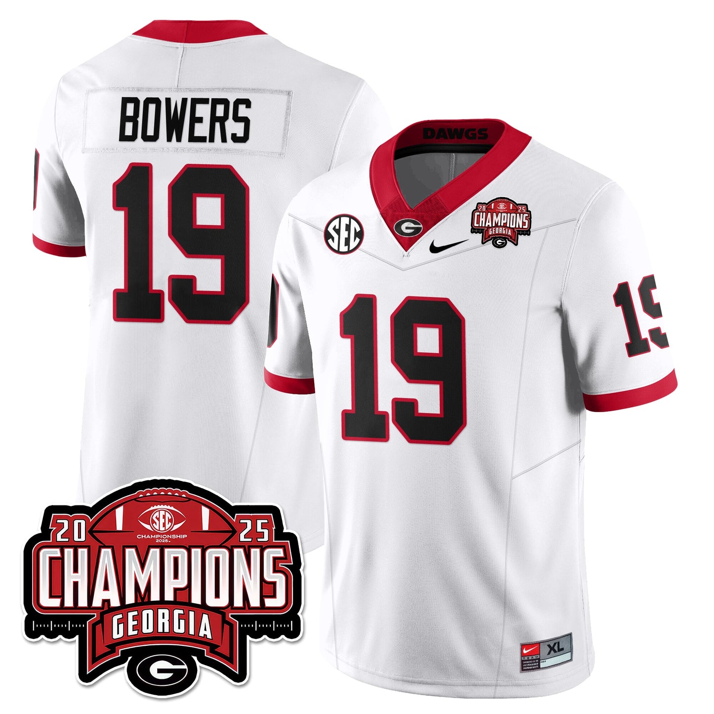 UGA Vapor Limited Jersey - SEC Football Champions - All Stitched