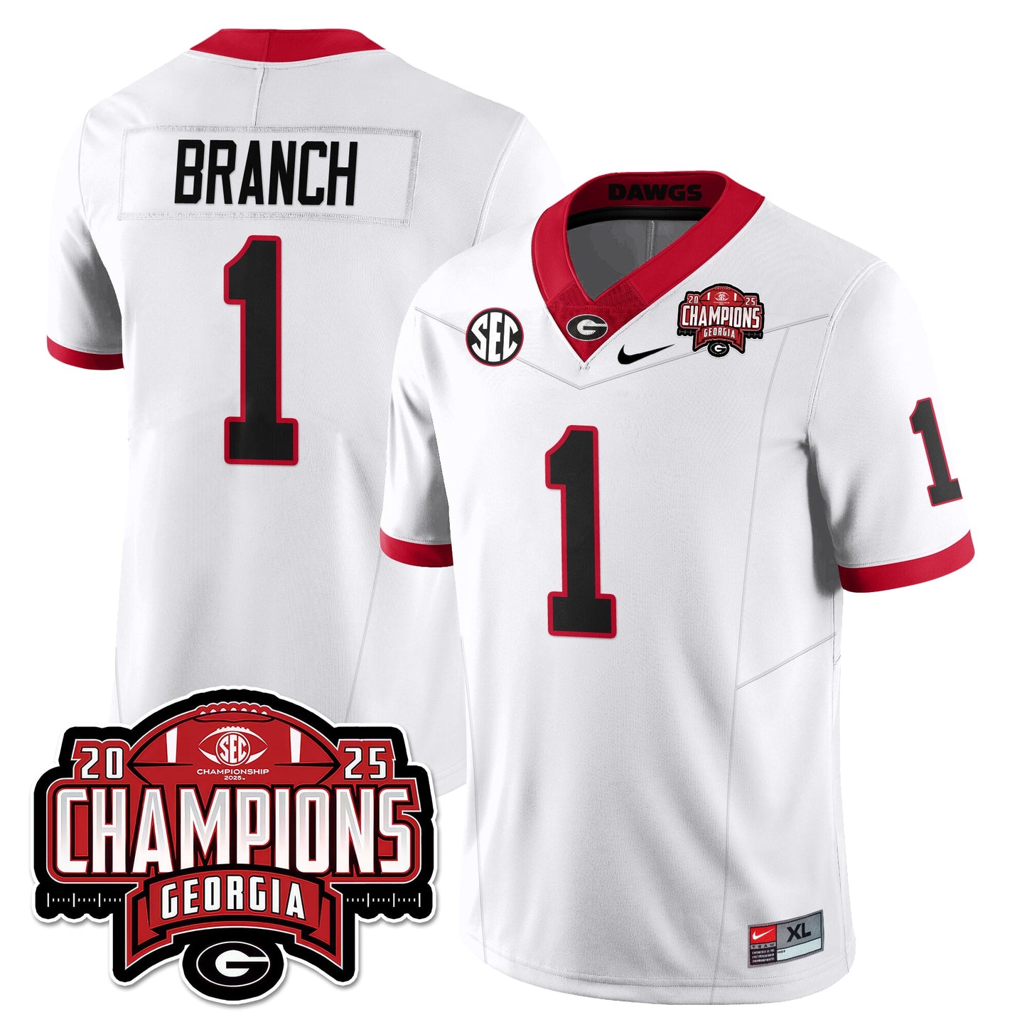 UGA Vapor Limited Jersey - SEC Football Champions - All Stitched